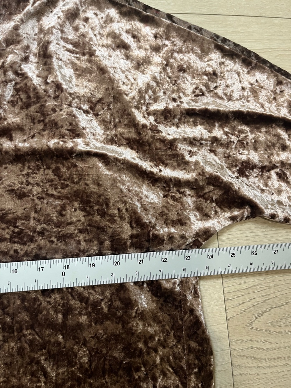 Ellison Bronze Velvet Dress Women’s Size Large V-neck 3/4 Sleeve Mini Sparkle - Picture 4 of 9